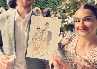 DU LIVE DRAWING POUR LE MARIAGE DE WILLIAM & JULIA