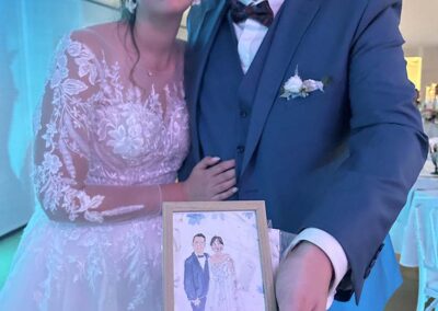 DU LIVE PAINTING POUR LE MARIAGE DE CLAIRE & AXEL
