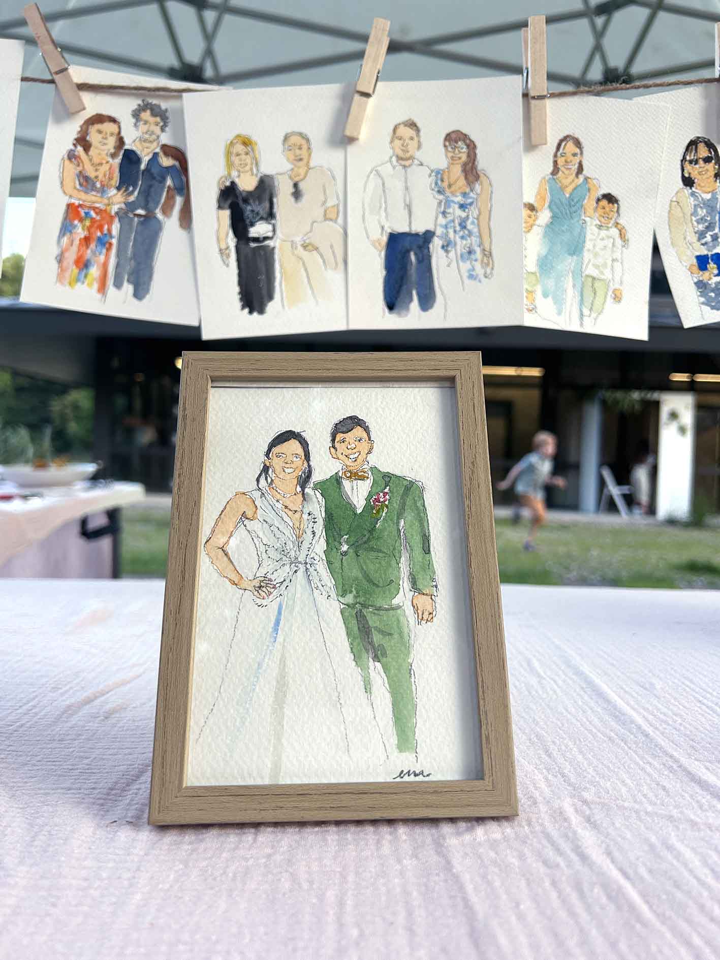 live drawing pour le mariage
