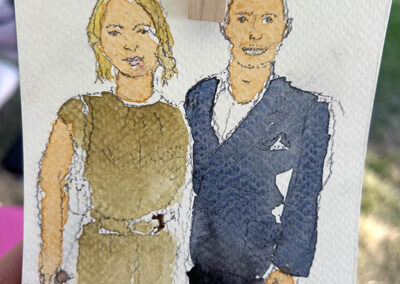 Portrait minute d’un couple pendant un mariage