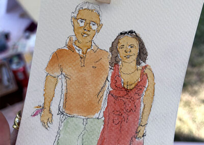 Mariage illustré en direct par une artiste en Alsace
