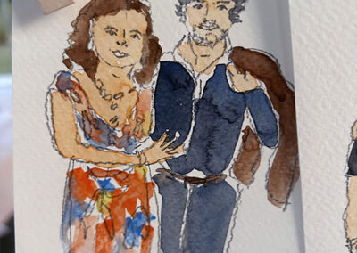Illustration en direct lors d’un mariage en Alsace