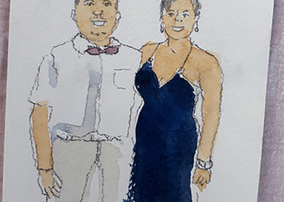 Illustration en direct lors d’un mariage en Alsace