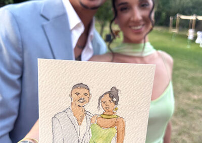 Dessin de mariage réalisé en live haut-Rhin