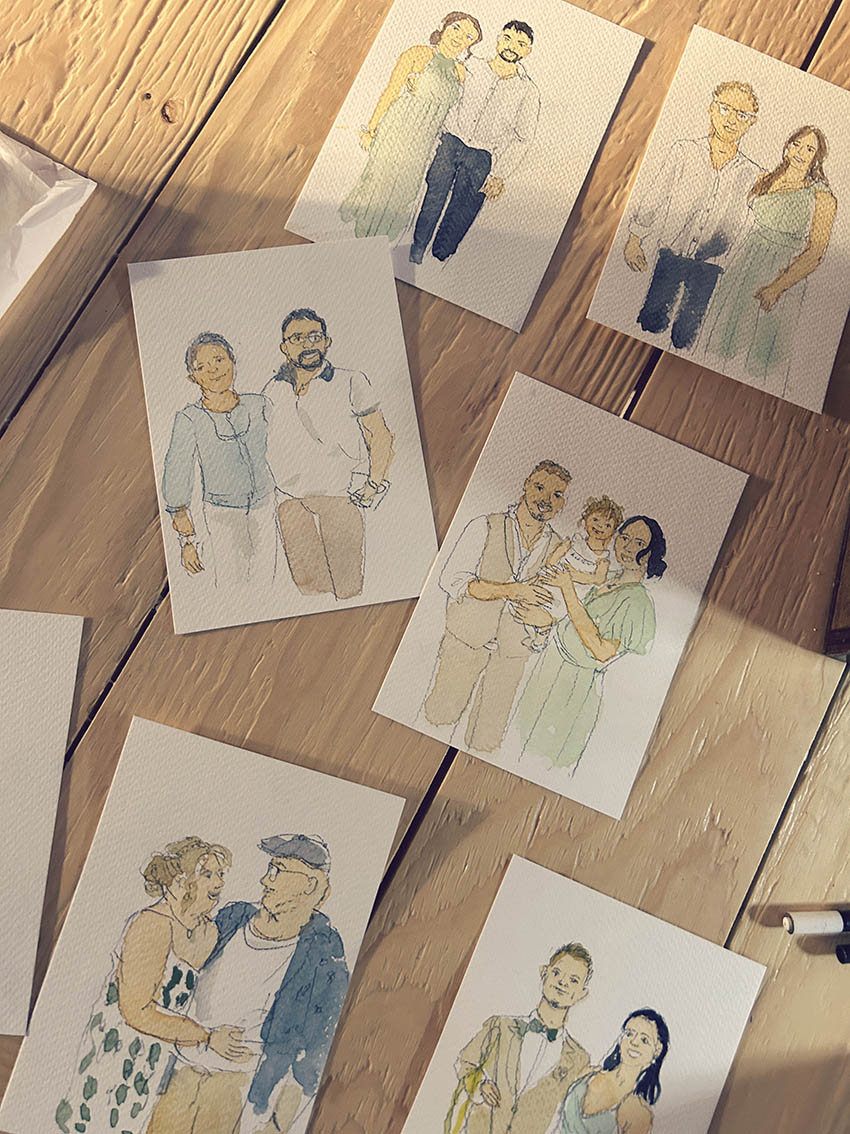 live drawing pour le mariage